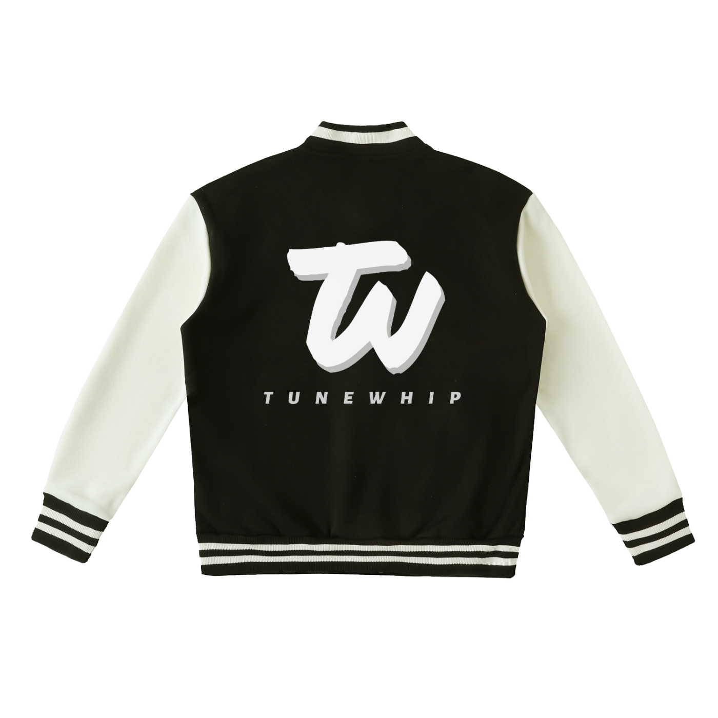 TUNEWHIP Two-Tone Fleeced Varsity Jacket