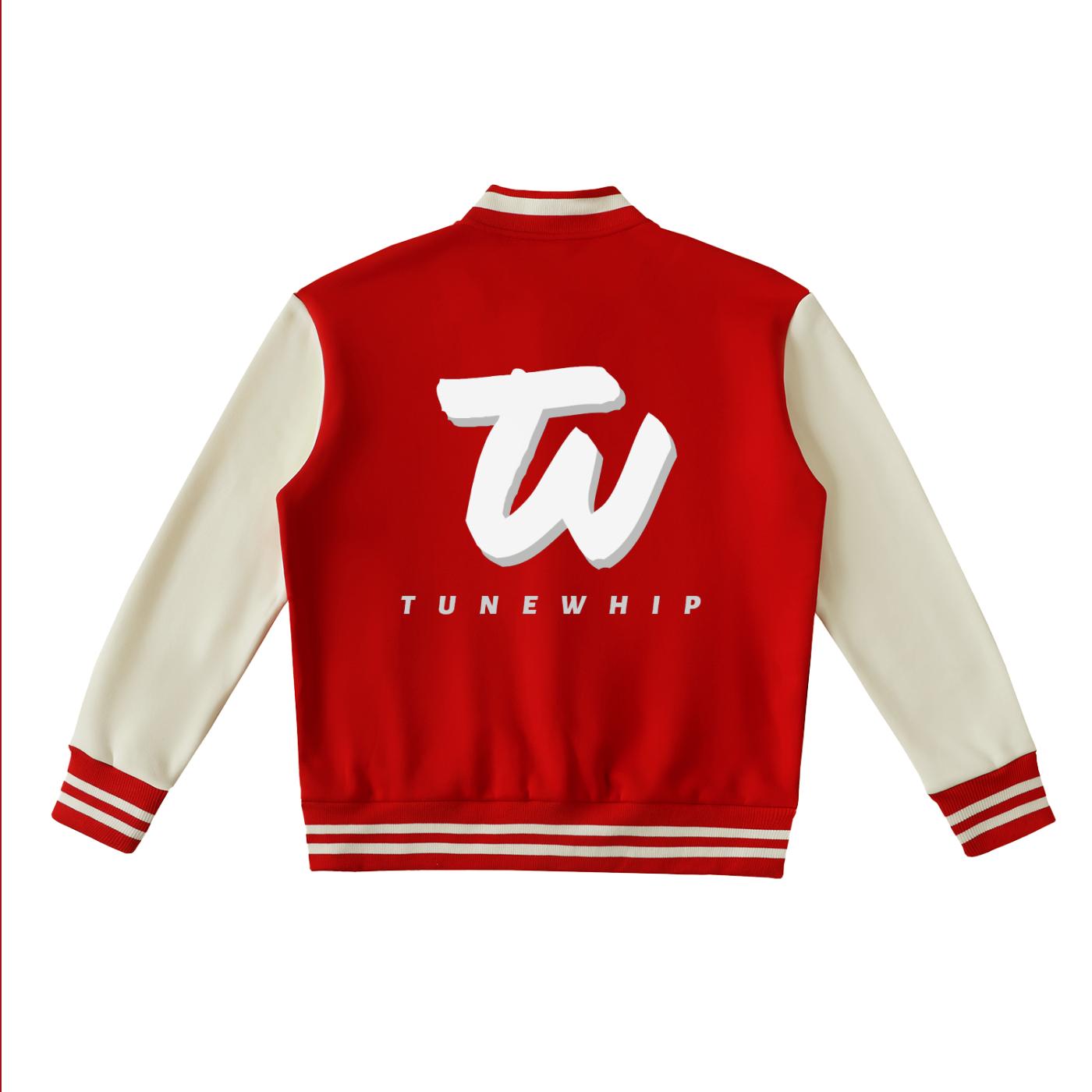 TUNEWHIP Two-Tone Fleeced Varsity Jacket
