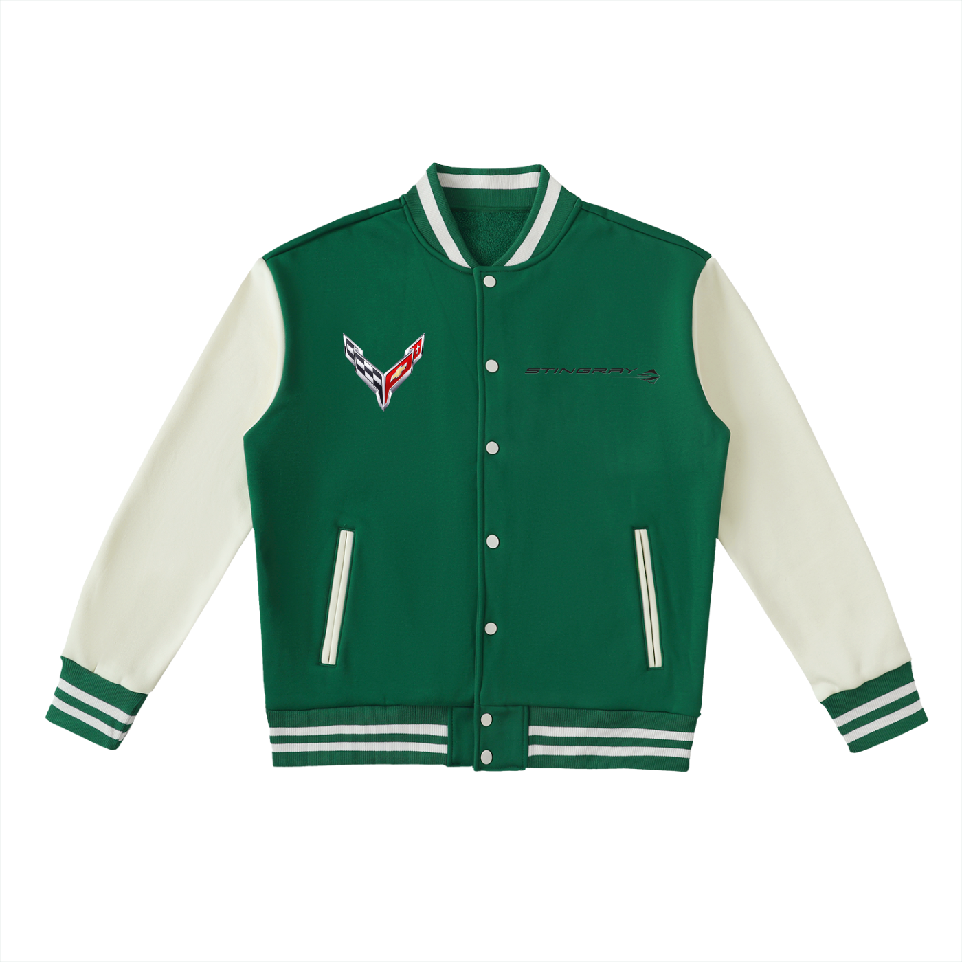 Corvette Stingray Two-Tone Fleeced Varsity Jacket