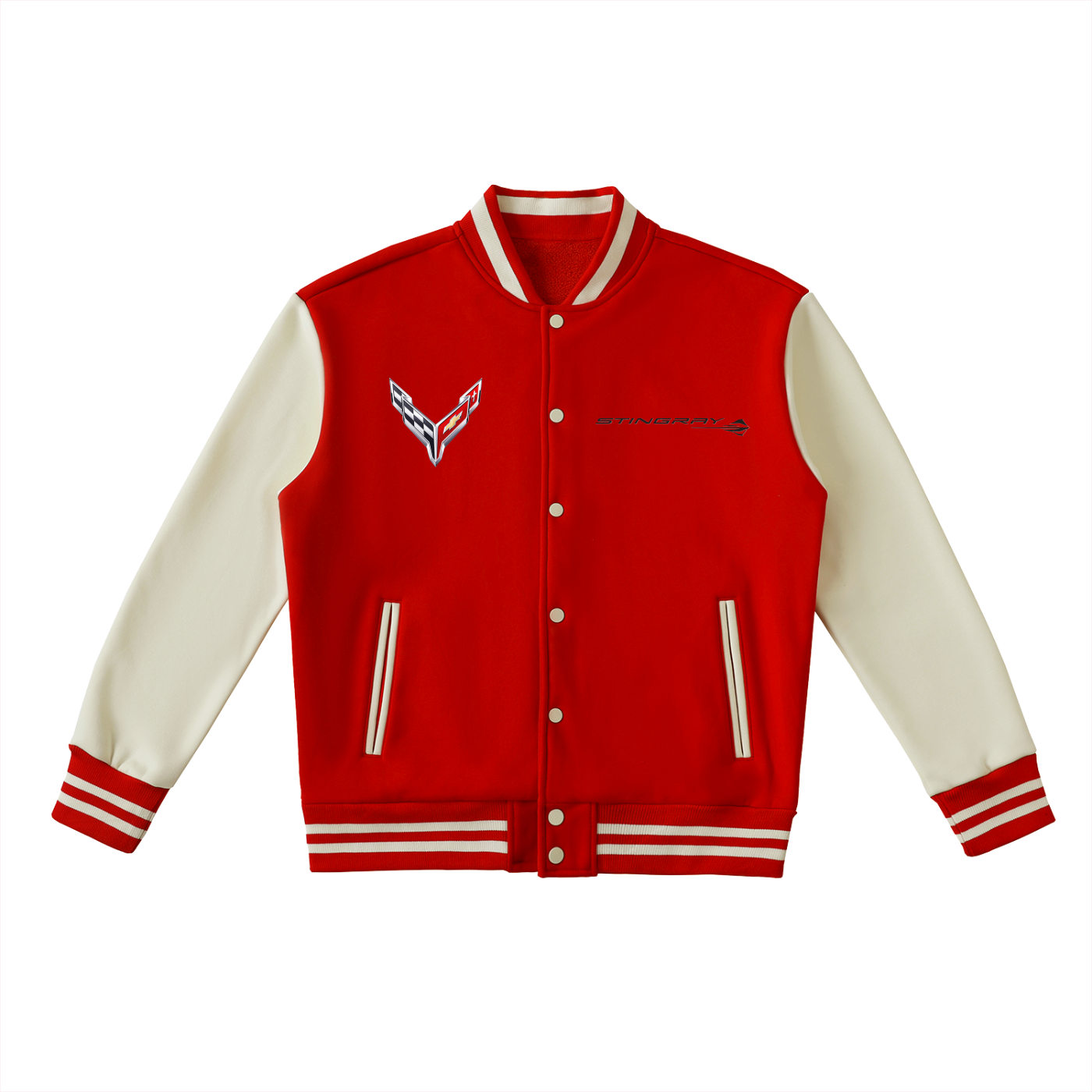 Corvette Stingray Two-Tone Fleeced Varsity Jacket