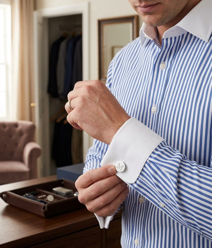 Modern Circle Cuff Links
