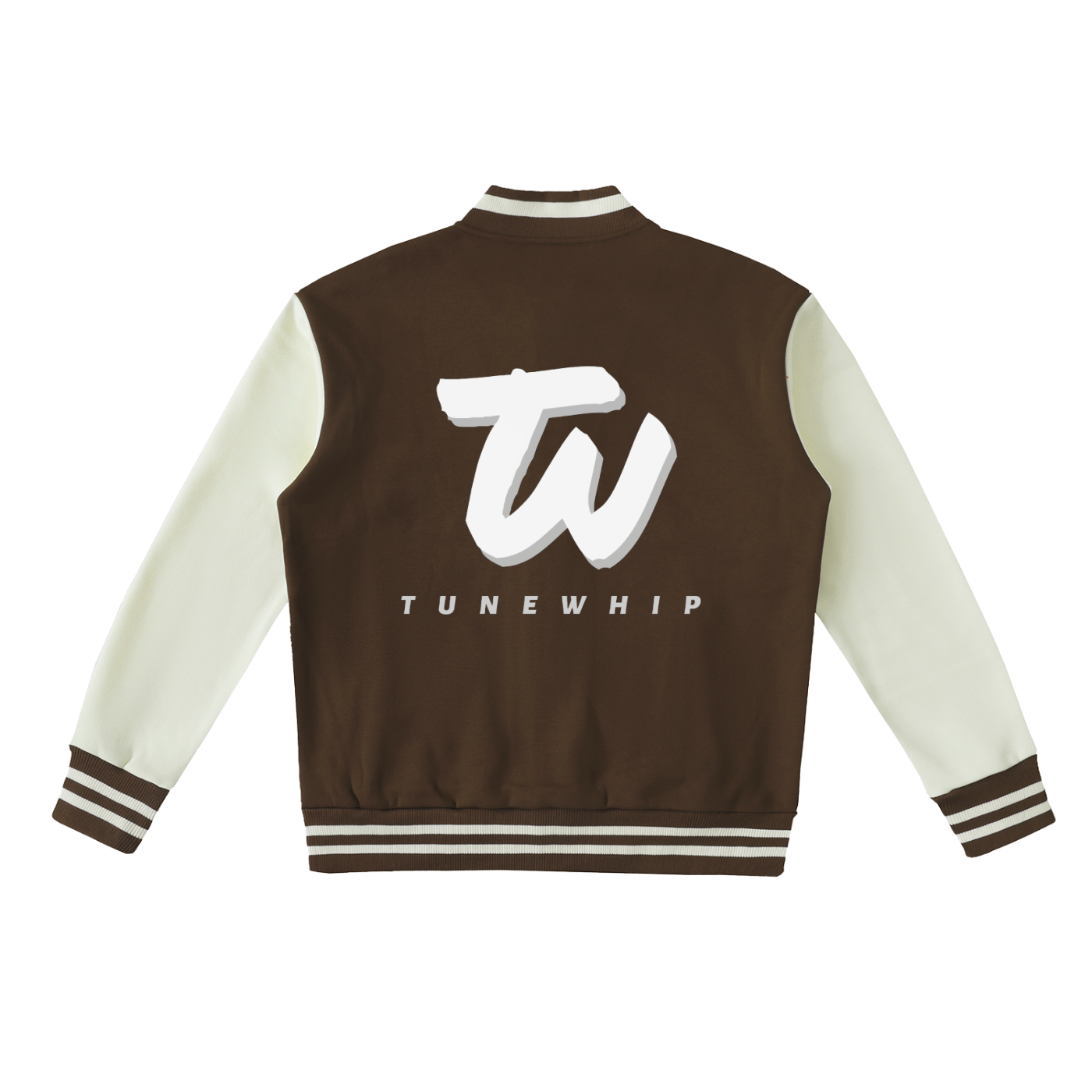 TUNEWHIP Two-Tone Fleeced Varsity Jacket