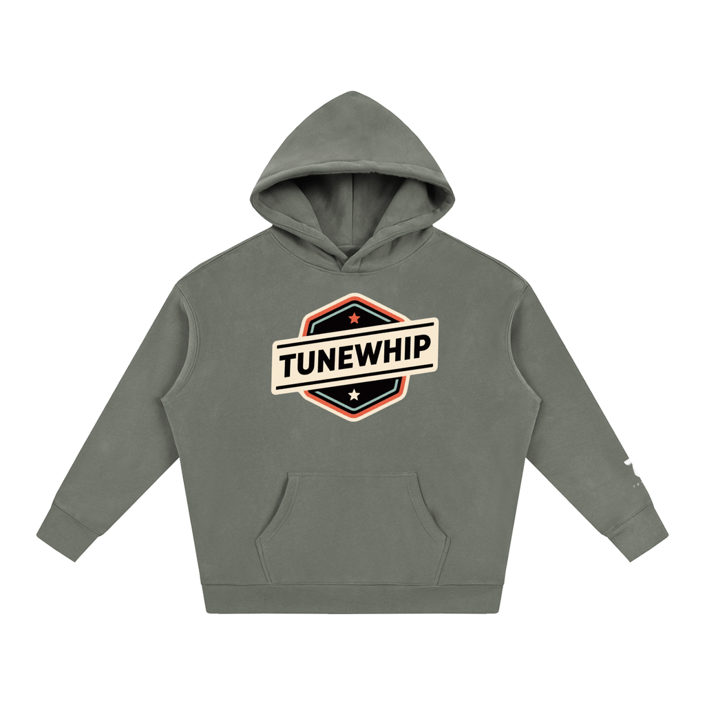 "TUNEWHIP" Oversize Fleeced Hoodie