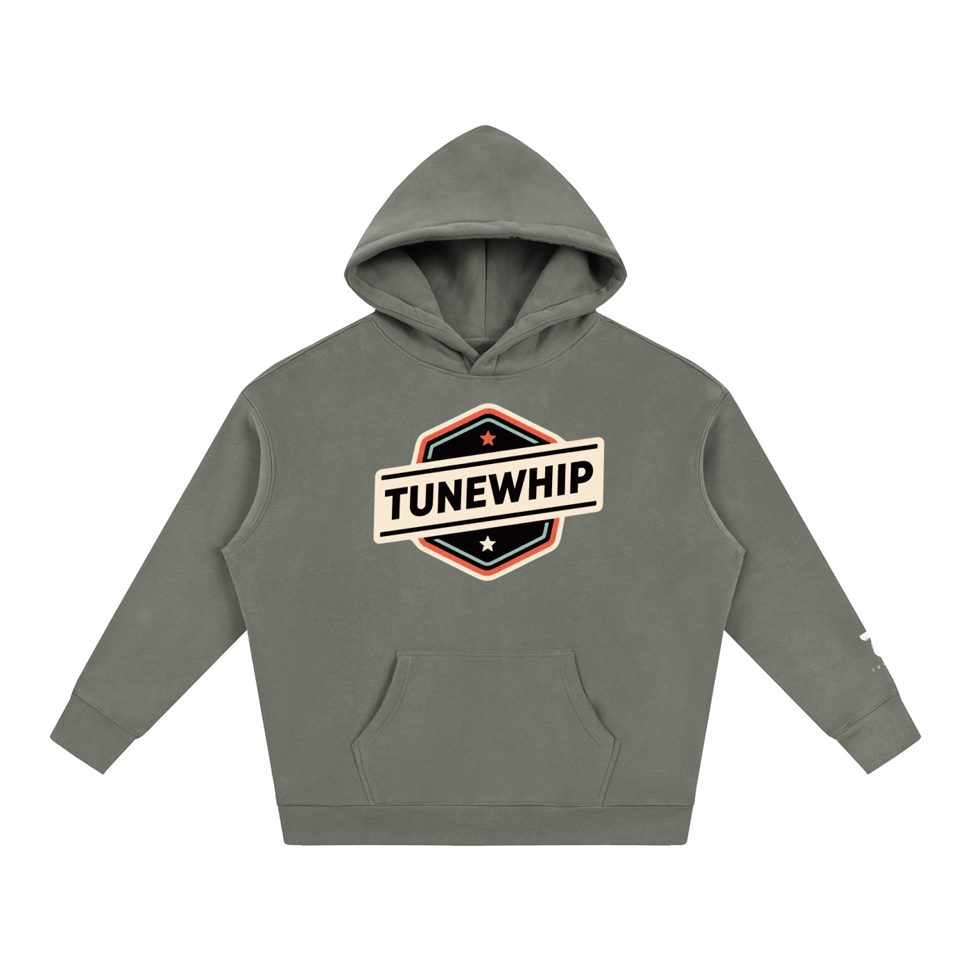 "TUNEWHIP" Oversize Fleeced Hoodie