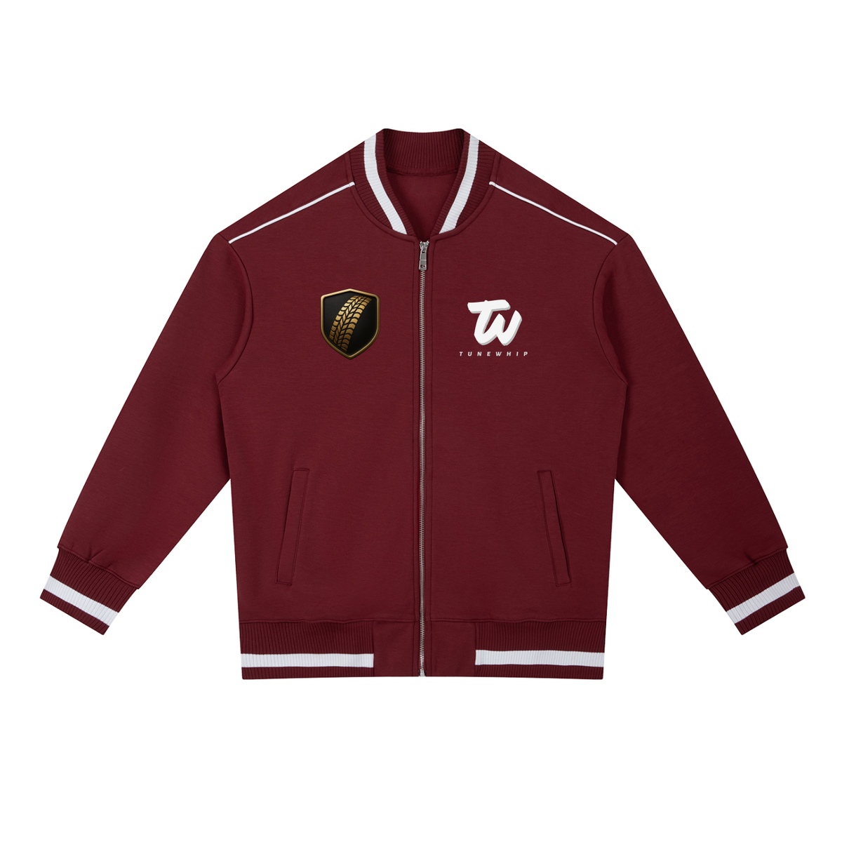 Tunewhip Contrast Piping Zip Bomber Jacket