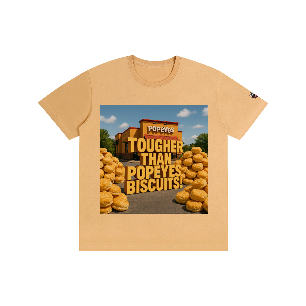 "TOUGHER THAN POPEYE'S BISCUITS" Pure Cotton Unisex T-Shirt